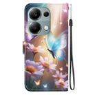For Redmi Note 13 Pro 4G / Poco M6 Pro Crystal Texture Colored Drawing Leather Phone Case(Butterfly Love Flower) - 3