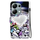 For Redmi Note 13 Pro 4G / Poco M6 Pro Crystal Texture Colored Drawing Leather Phone Case(Heart Shaped) - 3