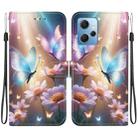 For Redmi Note 12 4G Global Crystal Texture Colored Drawing Leather Phone Case(Butterfly Love Flower) - 1