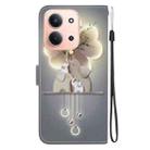 For Redmi 15C 4G 173.1mm / 15C 5G 173.1mm Crystal Texture Colored Drawing Leather Phone Case(Elephants) - 3