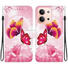 For Redmi 15C 4G 173.1mm / 15C 5G 173.1mm Crystal Texture Colored Drawing Leather Phone Case(Pink Butterflies) - 1