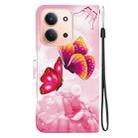 For Redmi 15C 4G 173.1mm / 15C 5G 173.1mm Crystal Texture Colored Drawing Leather Phone Case(Pink Butterflies) - 3