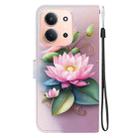 For Redmi 15C 4G 173.1mm / 15C 5G 173.1mm Crystal Texture Colored Drawing Leather Phone Case(Lotus) - 3