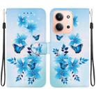 For Redmi 15C 4G 173.1mm / 15C 5G 173.1mm Crystal Texture Colored Drawing Leather Phone Case(Blue Butterflies) - 1