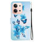 For Redmi 15C 4G 173.1mm / 15C 5G 173.1mm Crystal Texture Colored Drawing Leather Phone Case(Blue Butterflies) - 3