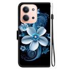 For Redmi 15C 4G 173.1mm / 15C 5G 173.1mm Crystal Texture Colored Drawing Leather Phone Case(Black Orchid) - 3