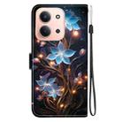 For Redmi 15C 4G 173.1mm / 15C 5G 173.1mm Crystal Texture Colored Drawing Leather Phone Case(Little Lantern Flower) - 3