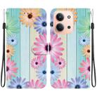 For Redmi 15C 4G 173.1mm / 15C 5G 173.1mm Crystal Texture Colored Drawing Leather Phone Case(Sunflowers) - 1