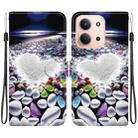 For Redmi 15C 4G 173.1mm / 15C 5G 173.1mm Crystal Texture Colored Drawing Leather Phone Case(Heart Shaped) - 1
