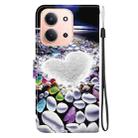 For Redmi 15C 4G 173.1mm / 15C 5G 173.1mm Crystal Texture Colored Drawing Leather Phone Case(Heart Shaped) - 3
