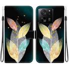 For Xiaomi 13T / 13T Pro Crystal Texture Colored Drawing Leather Phone Case(Colored Leaves) - 1