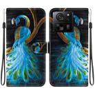 For Xiaomi 13T / 13T Pro Crystal Texture Colored Drawing Leather Phone Case(Peacock) - 1