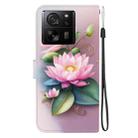 For Xiaomi 13T / 13T Pro Crystal Texture Colored Drawing Leather Phone Case(Lotus) - 3
