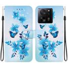 For Xiaomi 13T / 13T Pro Crystal Texture Colored Drawing Leather Phone Case(Blue Butterflies) - 1