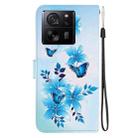 For Xiaomi 13T / 13T Pro Crystal Texture Colored Drawing Leather Phone Case(Blue Butterflies) - 3