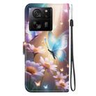 For Xiaomi 13T / 13T Pro Crystal Texture Colored Drawing Leather Phone Case(Butterfly Love Flower) - 3