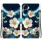 For Honor 90 Lite Crystal Texture Colored Drawing Leather Phone Case(Magnolia) - 1