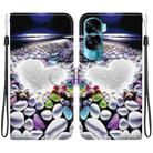 For Honor 90 Lite Crystal Texture Colored Drawing Leather Phone Case(Heart Shaped) - 1