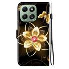 For Honor X6b Crystal Texture Colored Drawing Leather Phone Case(Gold Flower) - 3