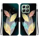 For Honor X6b Crystal Texture Colored Drawing Leather Phone Case(Colored Leaves) - 1