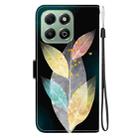 For Honor X6b Crystal Texture Colored Drawing Leather Phone Case(Colored Leaves) - 3