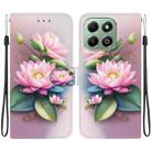 For Honor X6b Crystal Texture Colored Drawing Leather Phone Case(Lotus) - 1