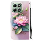 For Honor X6b Crystal Texture Colored Drawing Leather Phone Case(Lotus) - 3