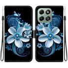 For Honor X6b Crystal Texture Colored Drawing Leather Phone Case(Black Orchid) - 1