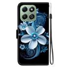 For Honor X6b Crystal Texture Colored Drawing Leather Phone Case(Black Orchid) - 3