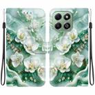 For Honor X6b Crystal Texture Colored Drawing Leather Phone Case(Jade Flowers) - 1