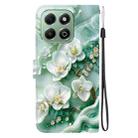 For Honor X6b Crystal Texture Colored Drawing Leather Phone Case(Jade Flowers) - 3