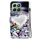 For Honor X6b Crystal Texture Colored Drawing Leather Phone Case(Heart Shaped) - 3