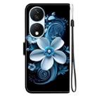 For Honor X7b / Play 50 Plus Crystal Texture Colored Drawing Leather Phone Case(Black Orchid) - 3