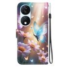 For Honor X7b / Play 50 Plus Crystal Texture Colored Drawing Leather Phone Case(Butterfly Love Flower) - 3