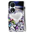 For Honor X7b / Play 50 Plus Crystal Texture Colored Drawing Leather Phone Case(Heart Shaped) - 3