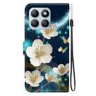 For Honor X8b Crystal Texture Colored Drawing Leather Phone Case(Magnolia) - 3