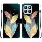 For Honor X8b Crystal Texture Colored Drawing Leather Phone Case(Colored Leaves) - 1