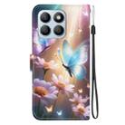 For Honor X8b Crystal Texture Colored Drawing Leather Phone Case(Butterfly Love Flower) - 3