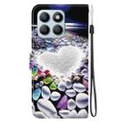 For Honor X8b Crystal Texture Colored Drawing Leather Phone Case(Heart Shaped) - 3