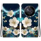 For Honor X9b / Magic6 Lite Crystal Texture Colored Drawing Leather Phone Case(Magnolia) - 1