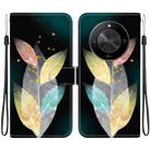 For Honor X9b / Magic6 Lite Crystal Texture Colored Drawing Leather Phone Case(Colored Leaves) - 1