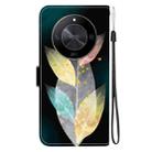 For Honor X9b / Magic6 Lite Crystal Texture Colored Drawing Leather Phone Case(Colored Leaves) - 3