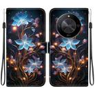 For Honor X9b / Magic6 Lite Crystal Texture Colored Drawing Leather Phone Case(Little Lantern Flower) - 1