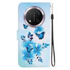 For Honor X9c Crystal Texture Colored Drawing Leather Phone Case(Blue Butterflies) - 3