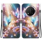 For Honor X9c Crystal Texture Colored Drawing Leather Phone Case(Butterfly Love Flower) - 1