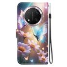 For Honor X9c Crystal Texture Colored Drawing Leather Phone Case(Butterfly Love Flower) - 3