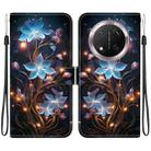 For Honor X9c Crystal Texture Colored Drawing Leather Phone Case(Little Lantern Flower) - 1