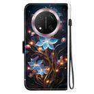 For Honor X9c Crystal Texture Colored Drawing Leather Phone Case(Little Lantern Flower) - 3