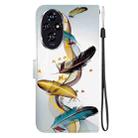 For Honor 200 5G Crystal Texture Colored Drawing Leather Phone Case(Gold Butterfly Feathers) - 3