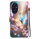 For Honor 200 5G Crystal Texture Colored Drawing Leather Phone Case(Butterfly Love Flower) - 3